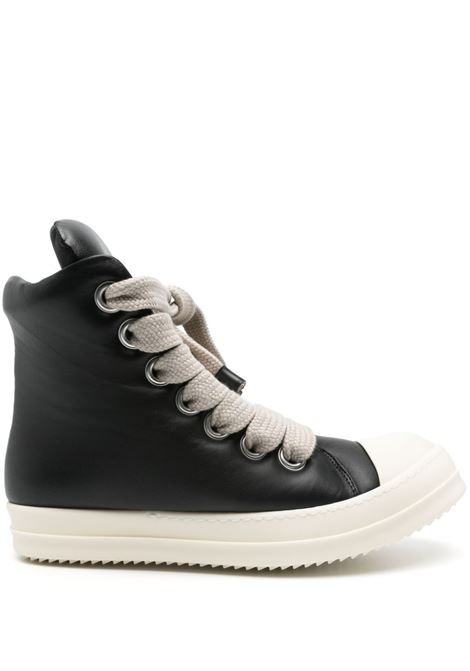 Black jumbo laced highy-top sneakers Rick owens - men RICK OWENS | RU01E5892LLPPW2911